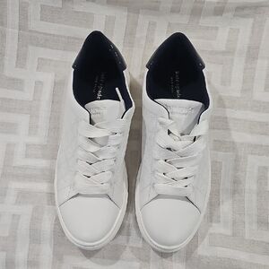Kate Spade Leather White Lace-Up Sneakers